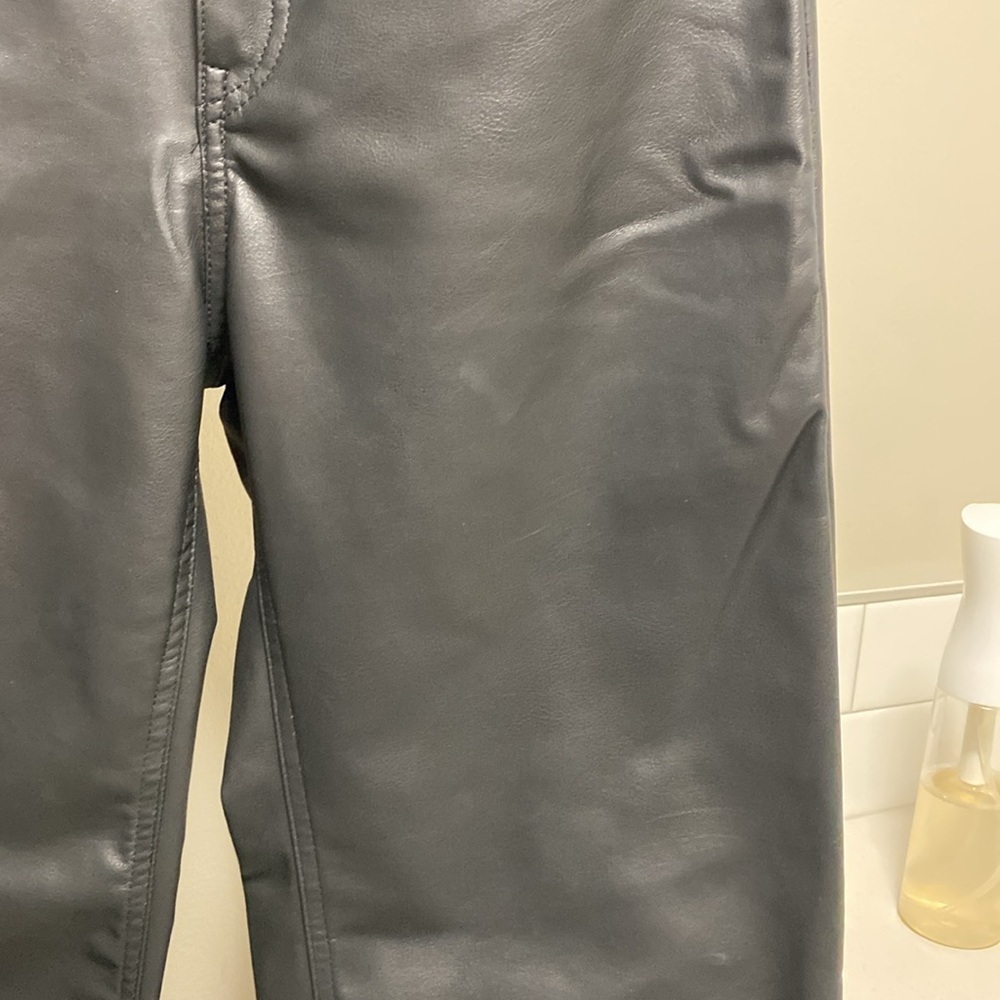 H&M - Black Vegan Leather Wide Leg Pant - 6 - Picture 10 of 11
